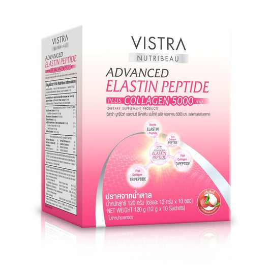 VISTRA Elastin Collagen Drink Powder — 10 Sachets of 12 g