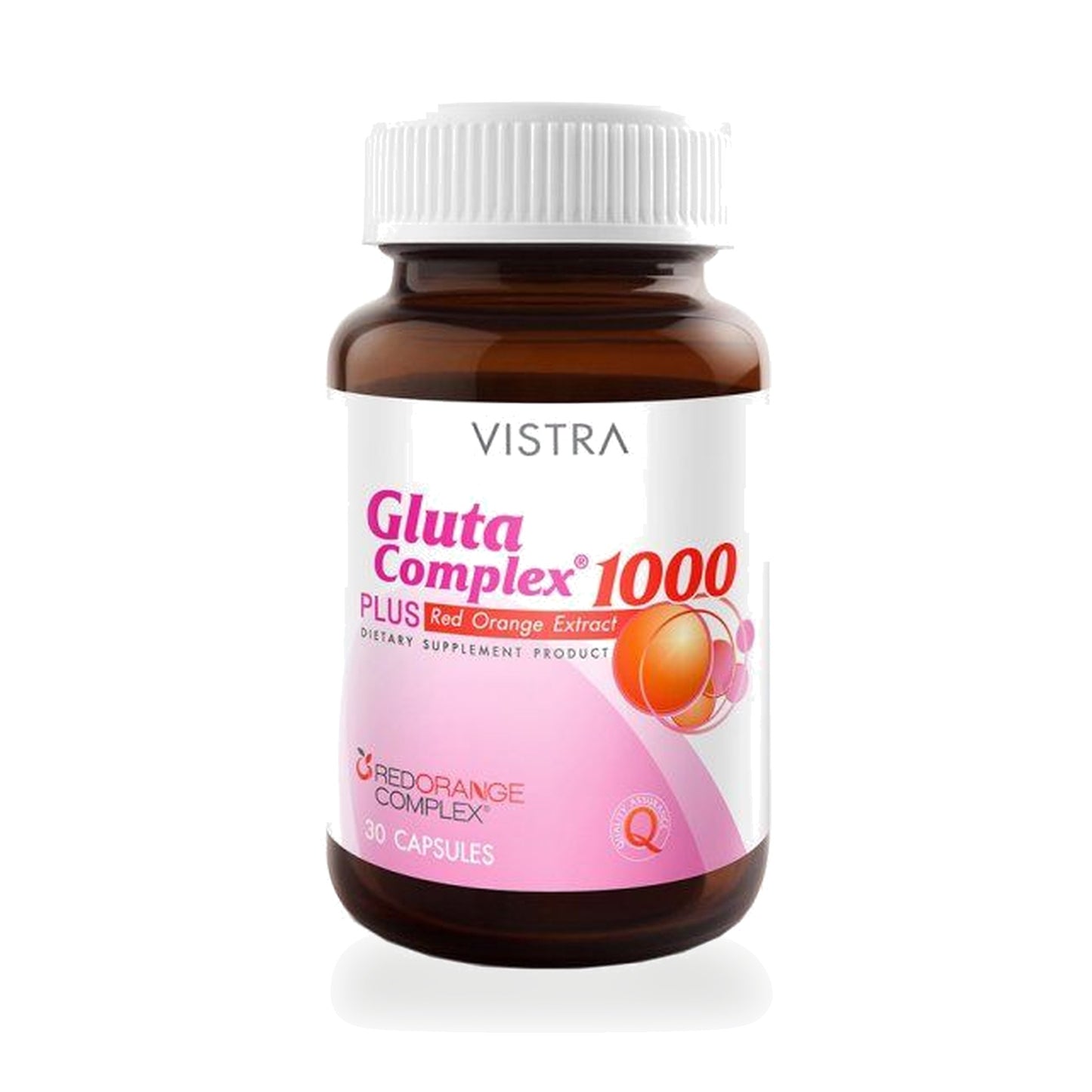 VISTRA Gluta Complex 1000mg with Red Orange Extract Tablets — 30 Tablets