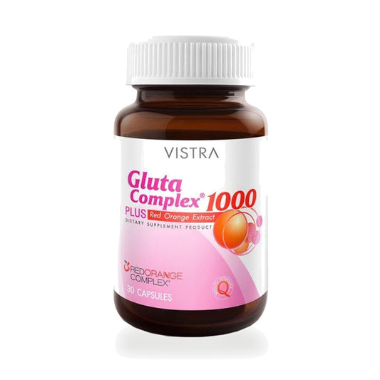 VISTRA Gluta Complex 1000mg with Red Orange Extract Tablets — 30 Tablets
