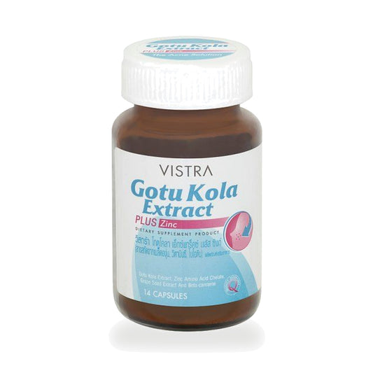 VISTRA Gotu Kola Extract Plus Zinc Capsules — 14 Capsules