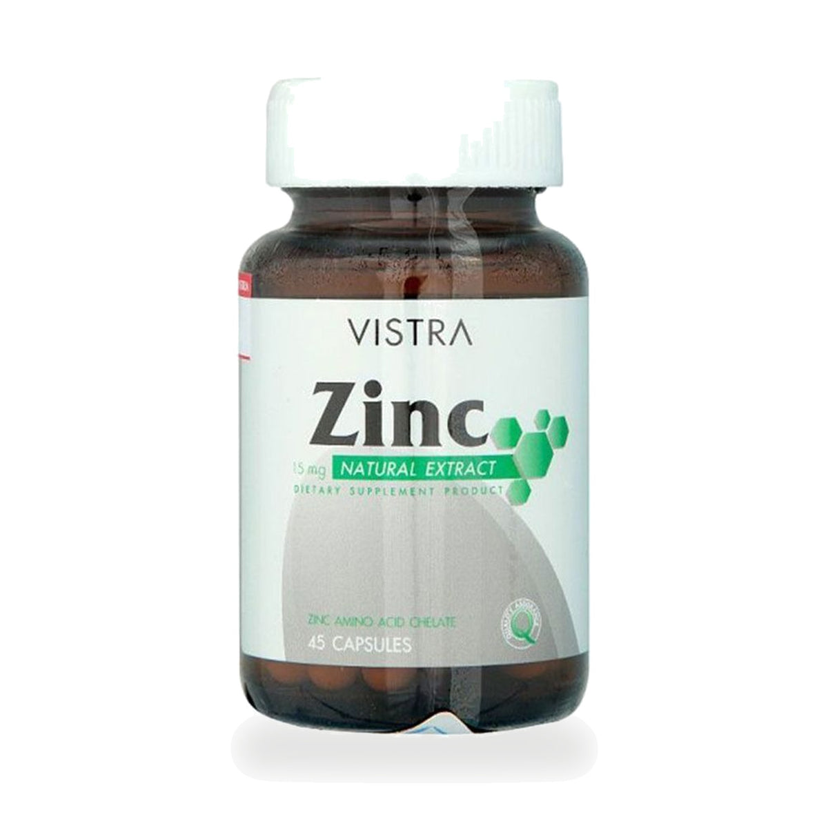 VISTRA Zinc Amino Acid Chelate 15mg Capsules — 45 Capsules