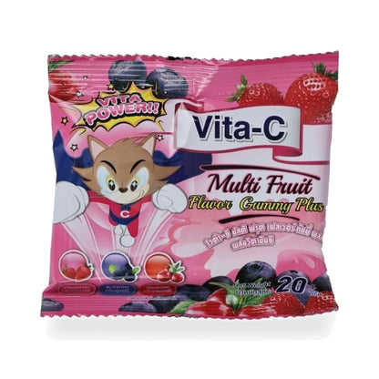 Vita-C Multi-Fruit Gummy Plus with Lutein & Mixed Berries — 20 g