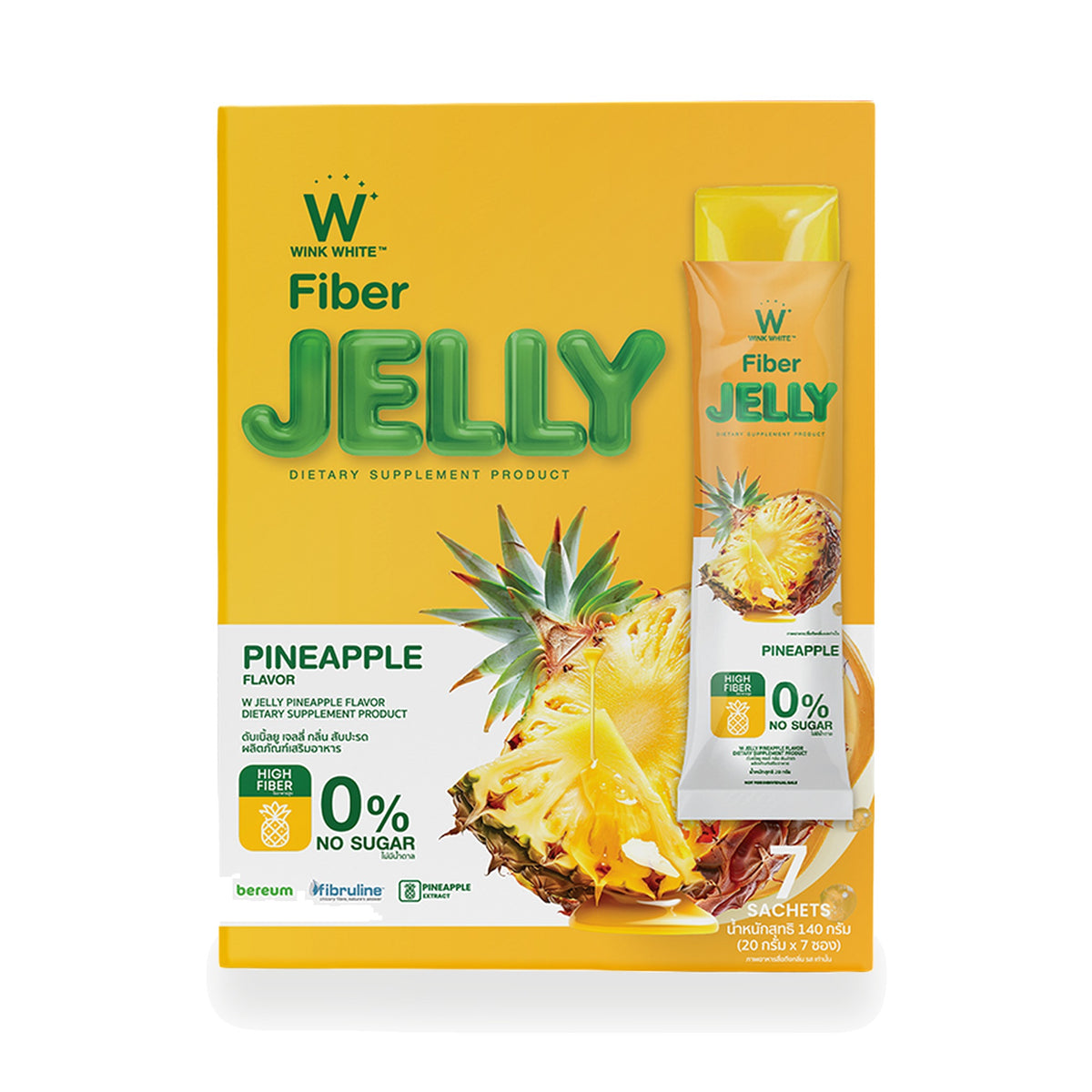 Wink White W Jelly Fibre, Pineapple Flavour