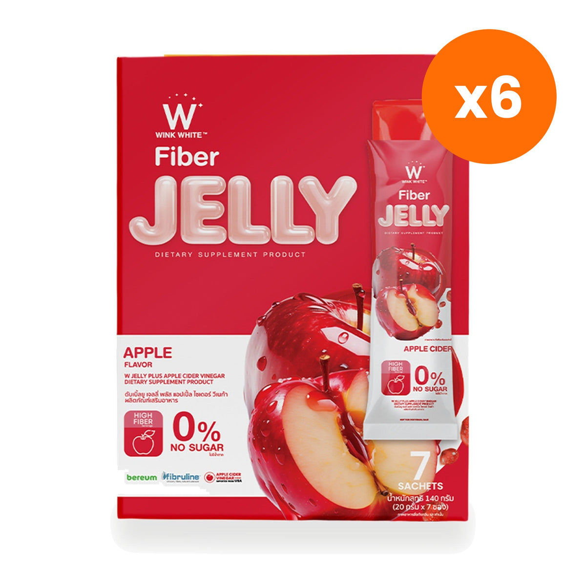 Wink White W Jelly Fibre Plus Apple Cider Vinegar for Digestive Regularity